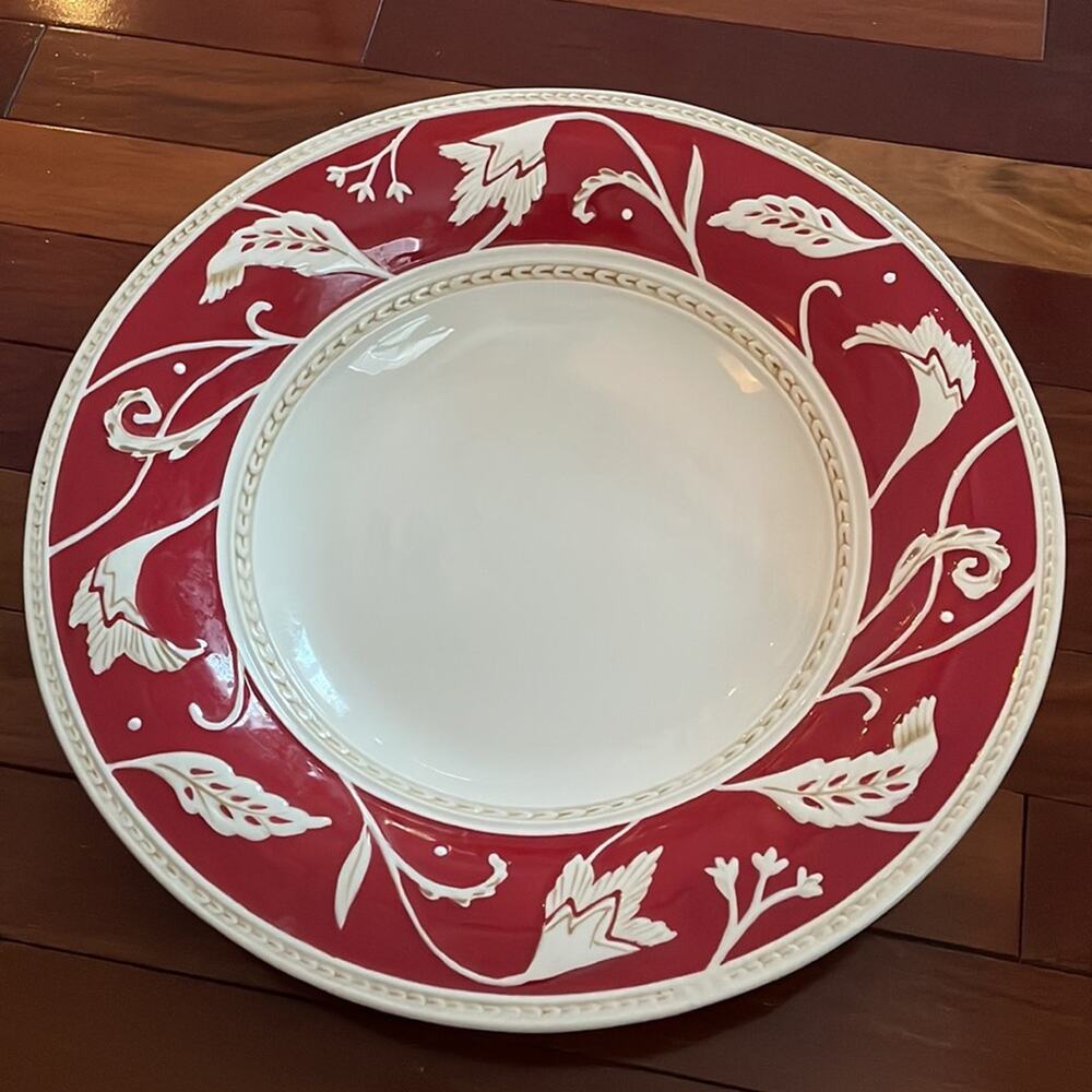 Fitz & Floyd Town and Country Large 14 inch Serving Bowl Christmas Holiday